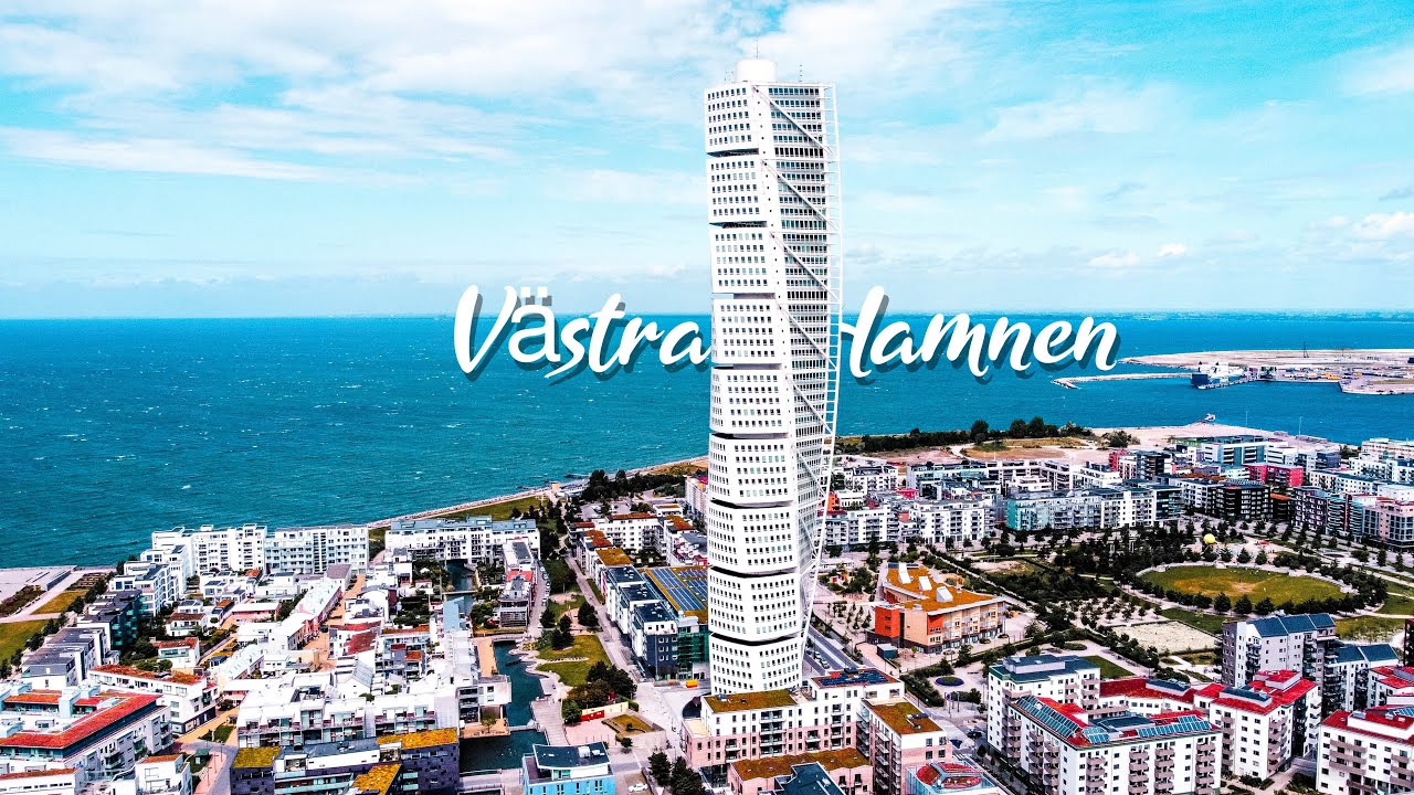Västra hamnen, Malmö - by drone [4K]