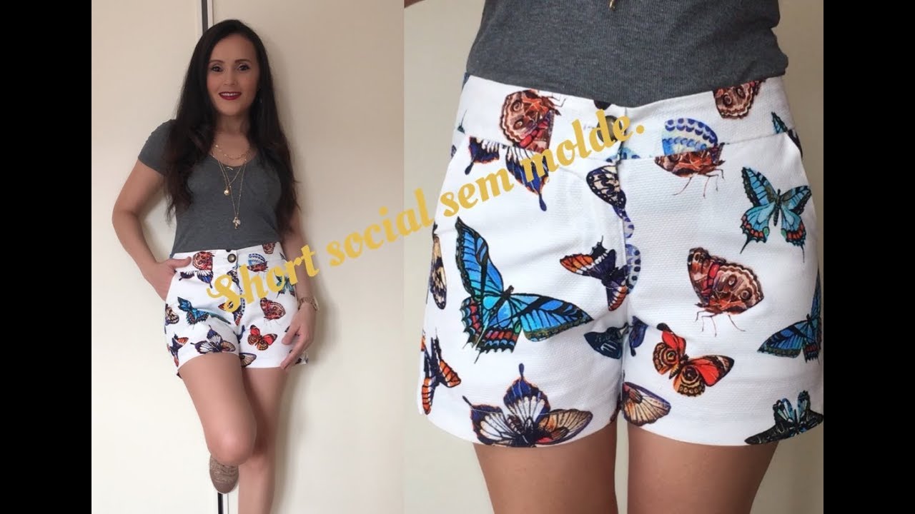 CORTE E COSTURA SHORT SOCIAL A PARTIR DE PEÇA PRONTA.
