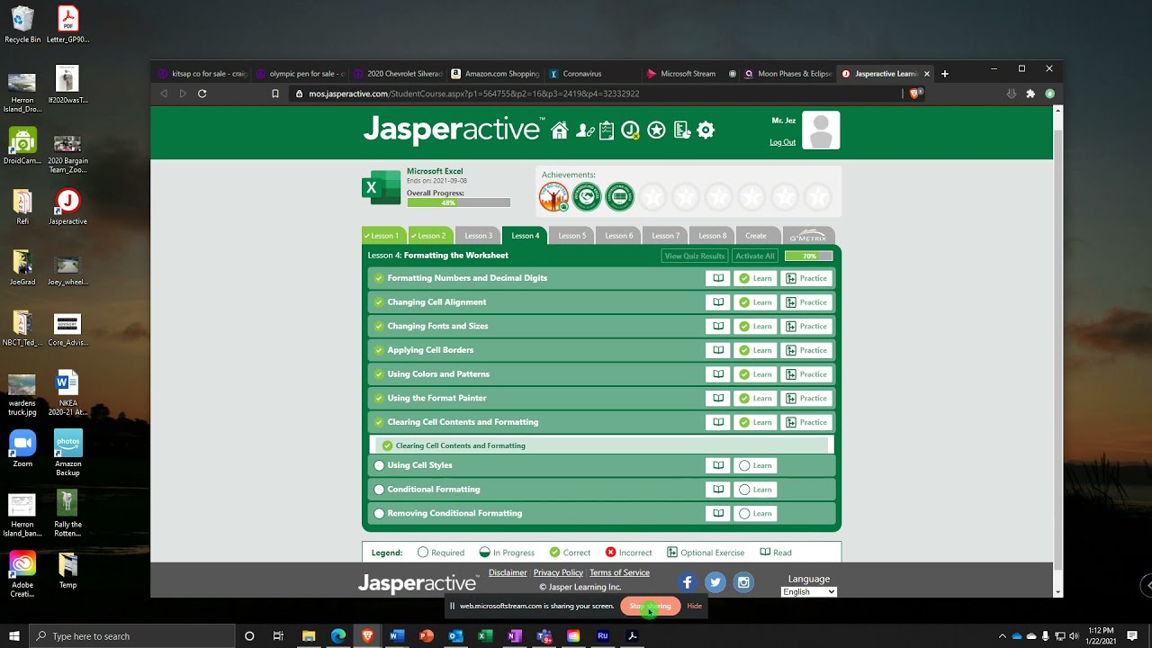 JA Excel 4 7  Clearing Cell Contents and Formatting