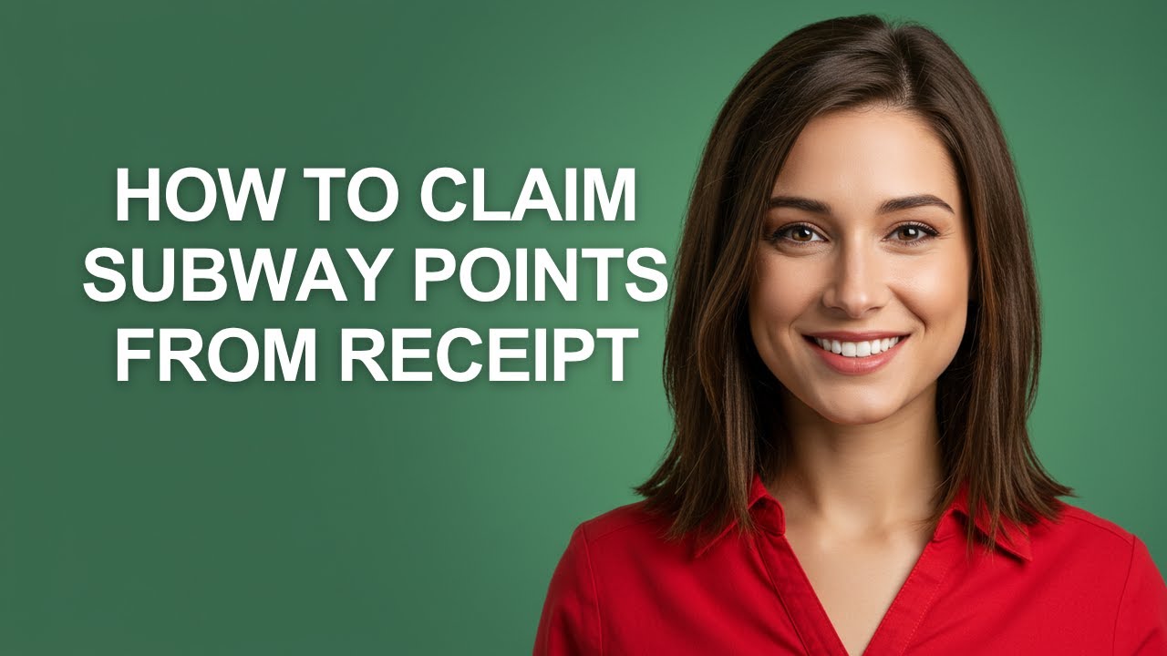 HOW TO CLAIM SUBWAY POINTS FROM RECEIPT - AshleyHowTo