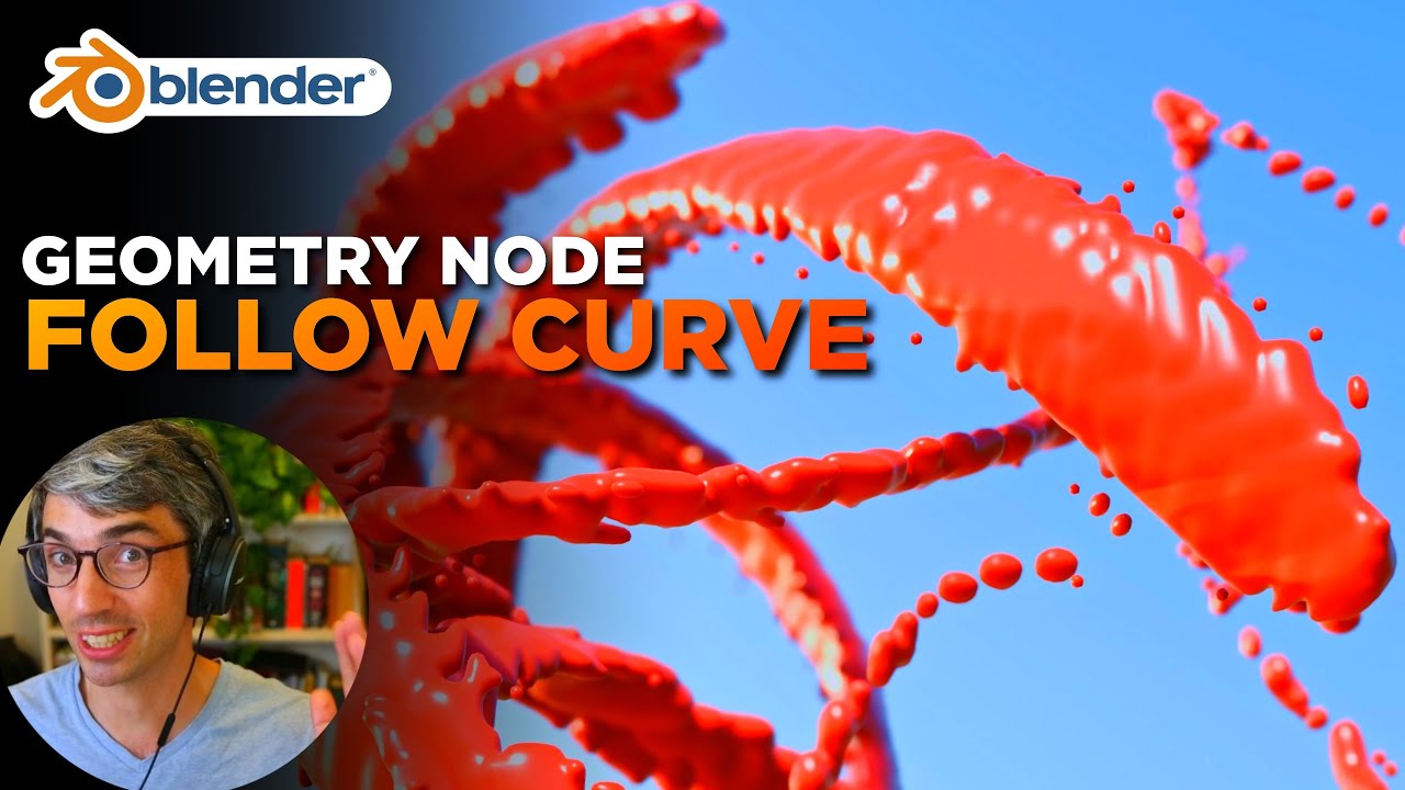 Beginner Geometry Nodes - Follow Curve Effect - Blender Tutorial
