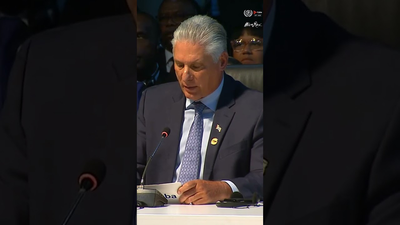 Fragmentos intervenci&oacute;n de D&iacute;az-Canel en Cumbre #BRICS 2023 en calidad de presidente del G77+China