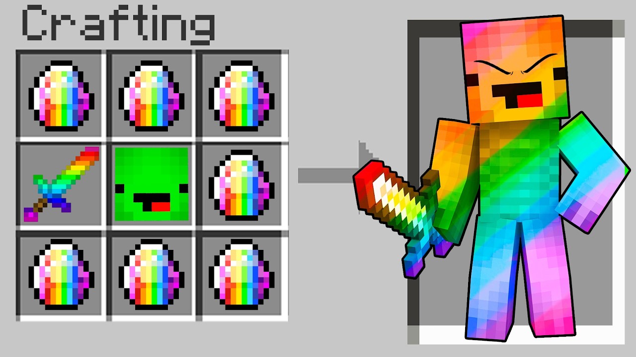 How to Craft MIKEY RAINBOW ?! (Minecraft Maizen)