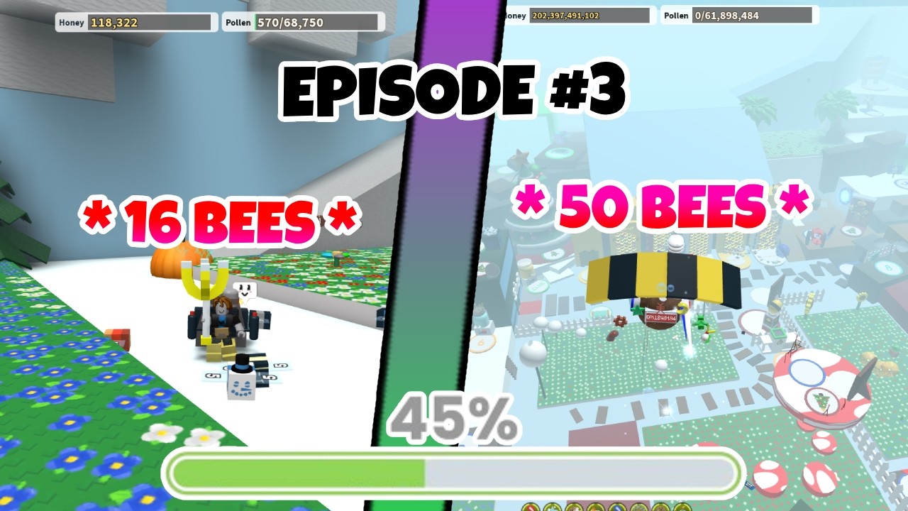 The most fun grind yet!!! (BEE SWARM SIMULATOR NOOB TO PRO EPISODE #3)