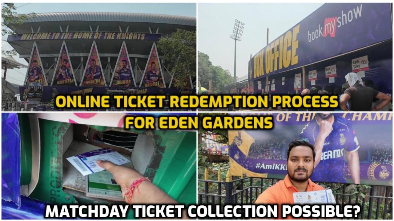 KKR BookMyShow Online Ticket Redemption 2025 | Eden Gardens Pickup Guide