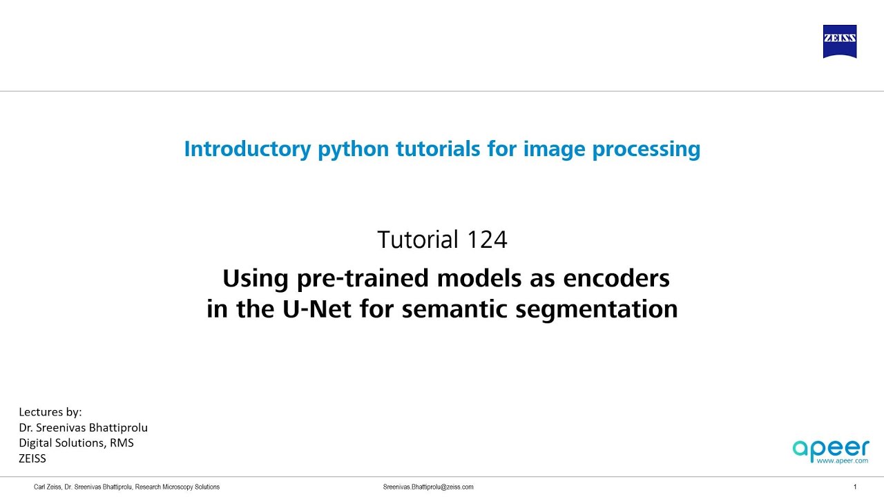 Tutorial 124 - Using pretrained models as encoders in U-Net