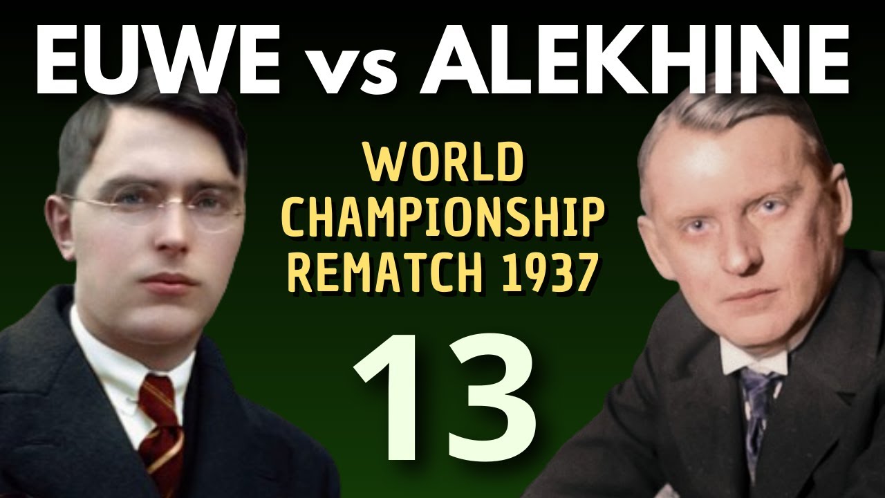 Max Euwe vs Alexander Alekhine | World Championship Rematch 1937 | Round 13