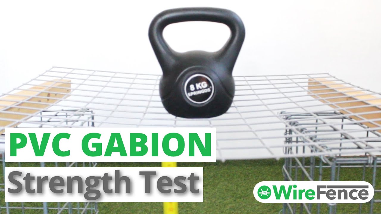 PVC Gabion Strength Test (Deflection Test with a Dumbbell)