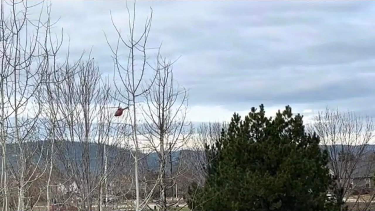 Helicopter taking off from the Flathead Valley Search and Rescue. #Kalispell #Montana 