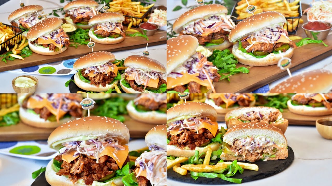 باربكيو تشكن برجر  الطعم بنافس المطاعم 😋BBQ Chicken Burger