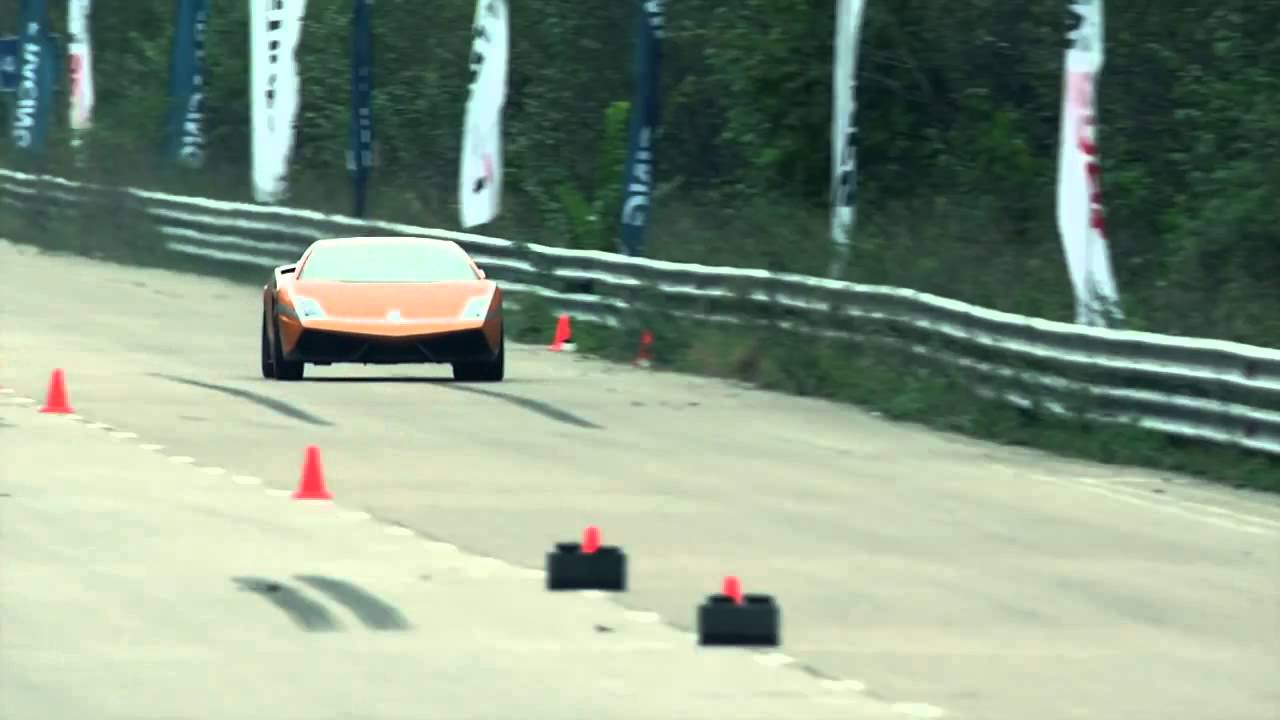 Lamborghini on fire &mdash; Top Speed Record, 402 kph 250 mph on one mile 720p