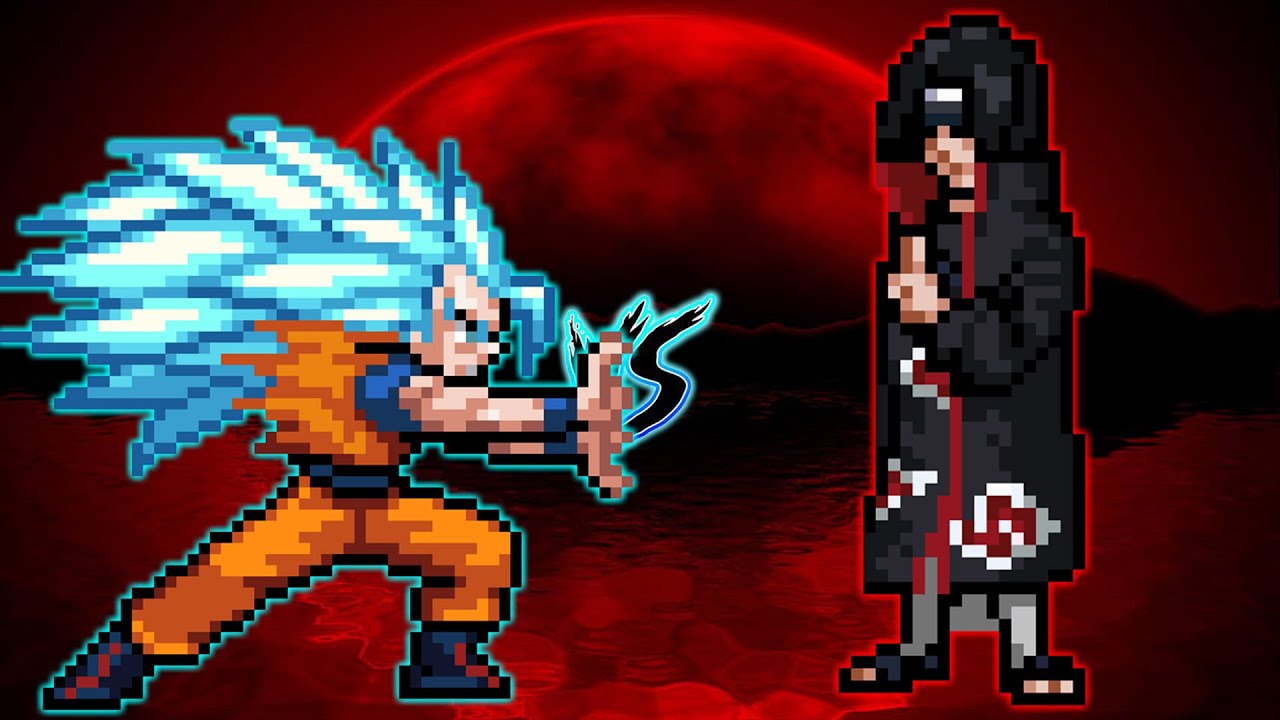 🎭GOKU SSJ 3 BLUE VS ITACHI JT IN JUMP FORCE MUGEN