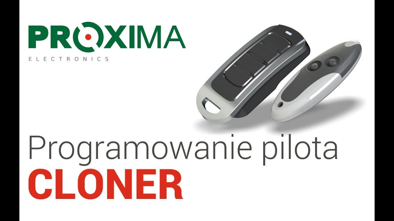 Programowanie pilota Cloner V3 - Proxima