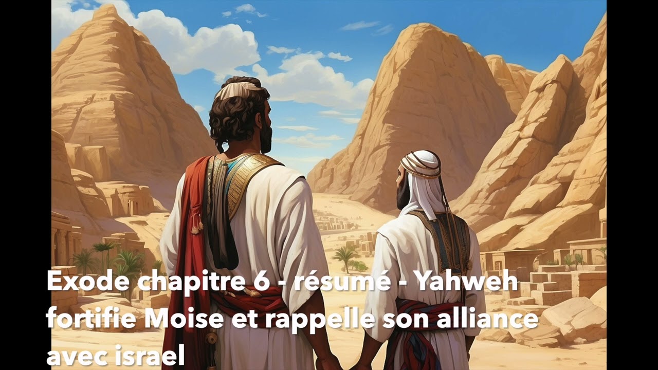Exode chapitre 6 -  r&eacute;sum&eacute; - Yahweh fortifie Moise et rappelle son alliance avec Isra&euml;l