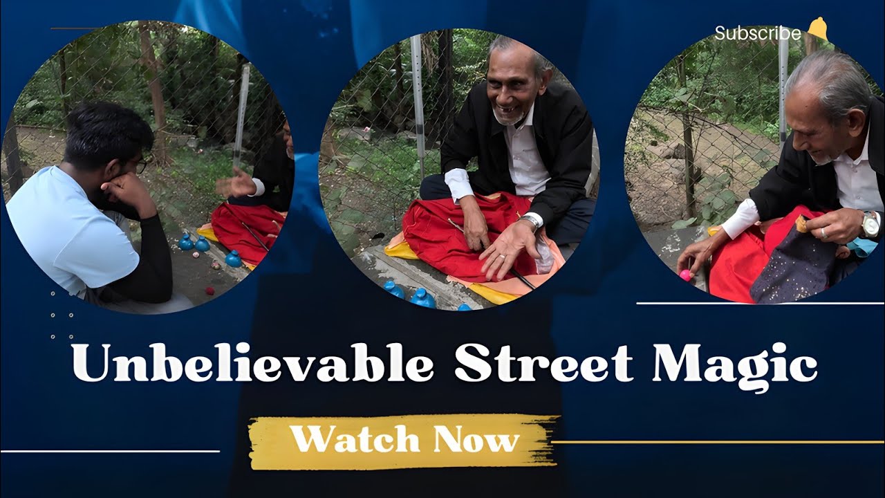 Full Video : Best Street Magic by Unknown Roadside Magician at the age 80 | Must Watch | Pune
