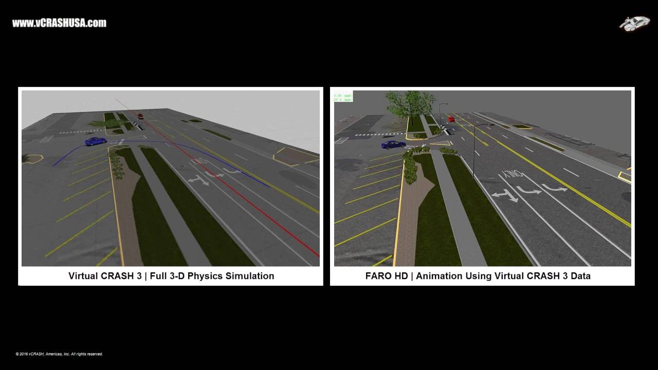 FARO HD Animation using Virtual CRASH 3 Physics Data | www.vcrashusa.com