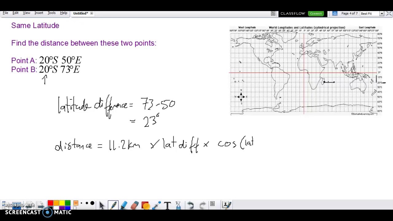 Finding distance with latitude and longitude