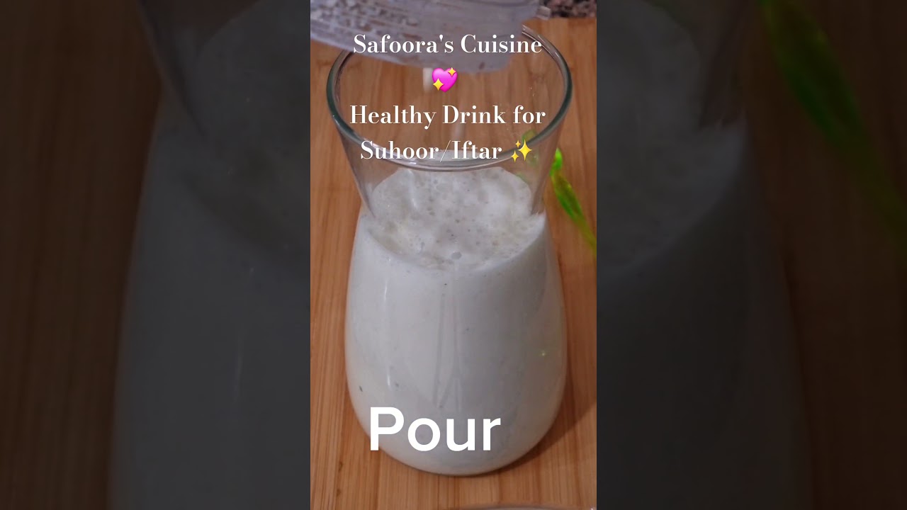 Healthy Drink with Dates, Nuts and Seeds💖 #ramadan #iftarispecial #suhoorrecipes #trendingshorts