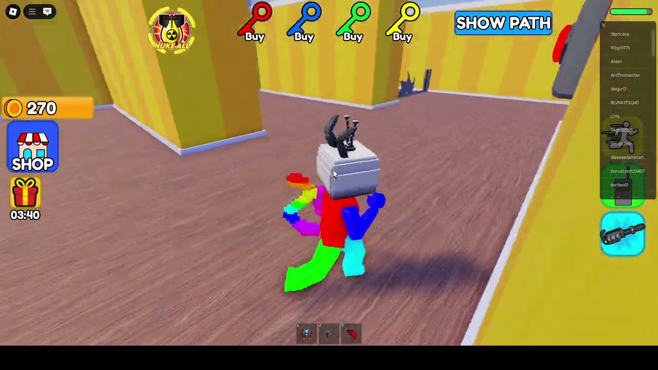 100 Players Color Maze (Yellow) - Roblox