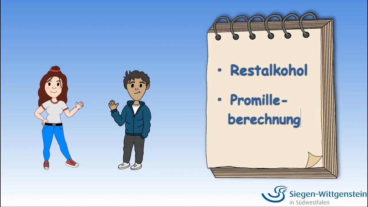 Video für Fahrschüler: Paul und Paula Restalkohol & Promillewert-Berechnung