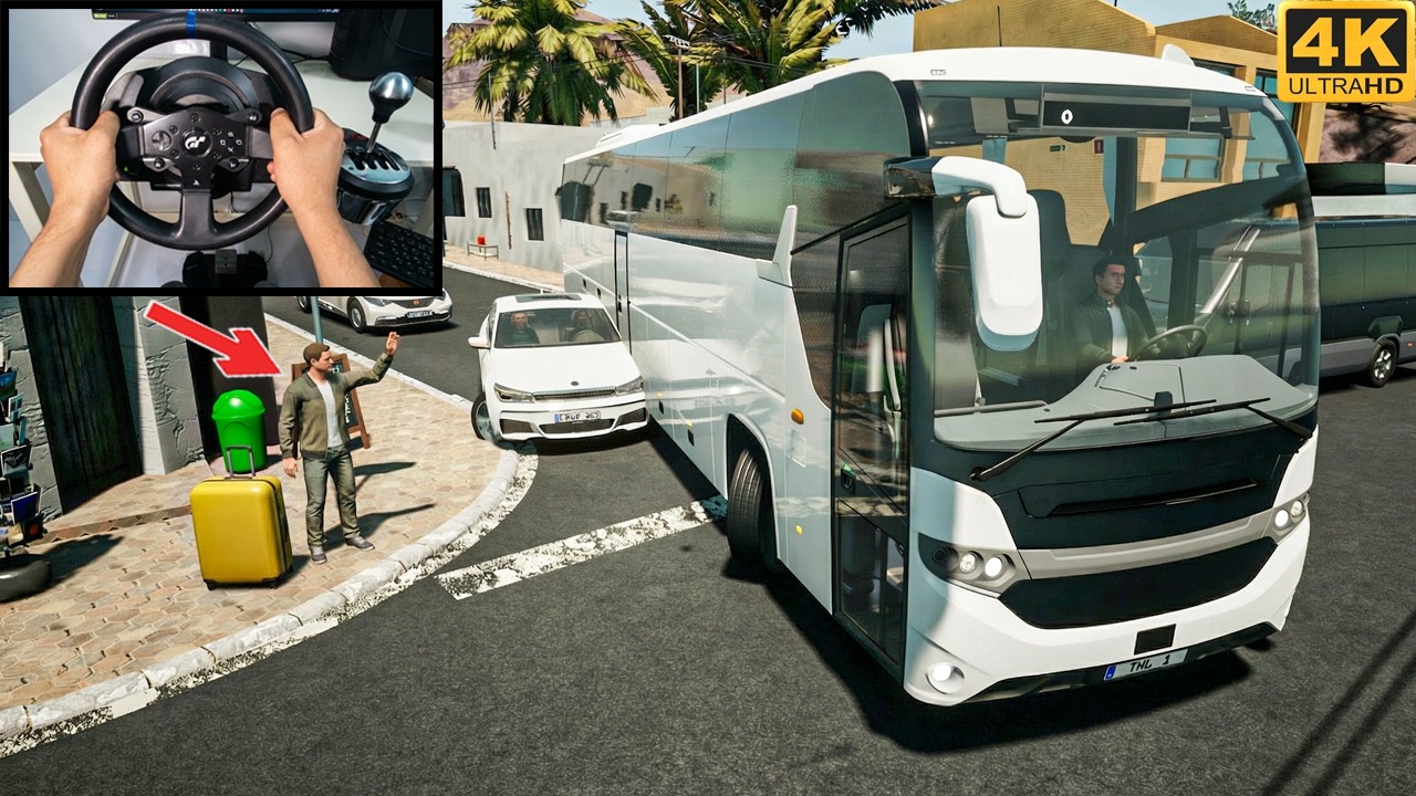 Realistic Bus Driving | Scania Interlink 14.6m | Tourist Bus Simulator | Steering Wheel Gameplay