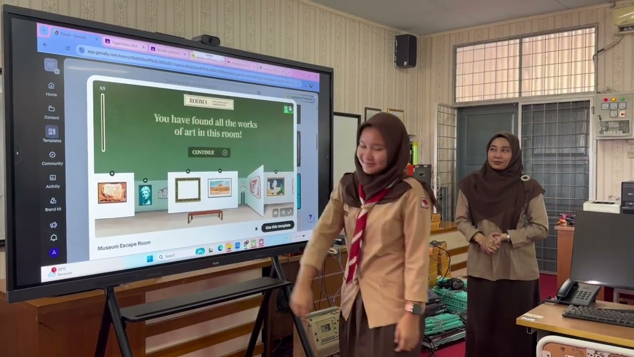 Pemanfaatan IFP (Interactive Flat Panel) dalam kelas Gamifikasi dengan Genially
