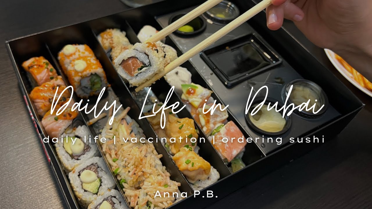 Daily Life in Dubai: vaccination appointment in DHA, ordering sushi, walking in Dubailand park ✨