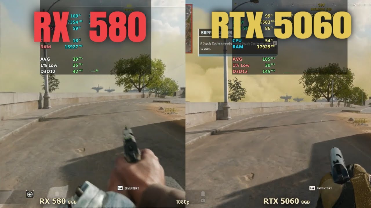 RX 580 vs RTX 5060 in 2026