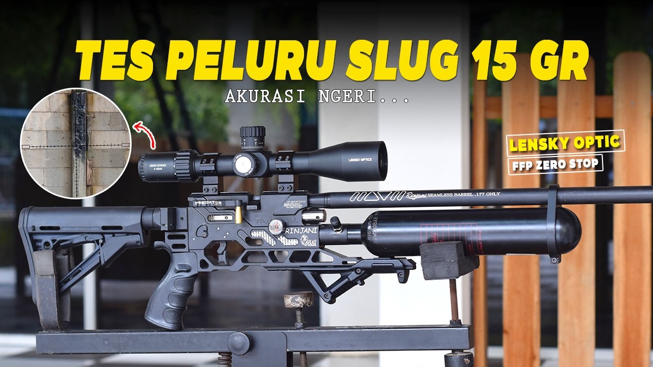 PREDATOR RINJANI TES SLUG 15 GRAIN AKURASI MANTAP !! PROMO SENAPAN ANGIN PCP PREDATOR TERBARU 2026