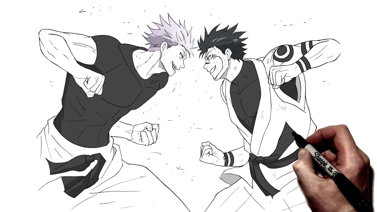 How To Draw Gojo Vs Sukuna | Step By Step | JJK