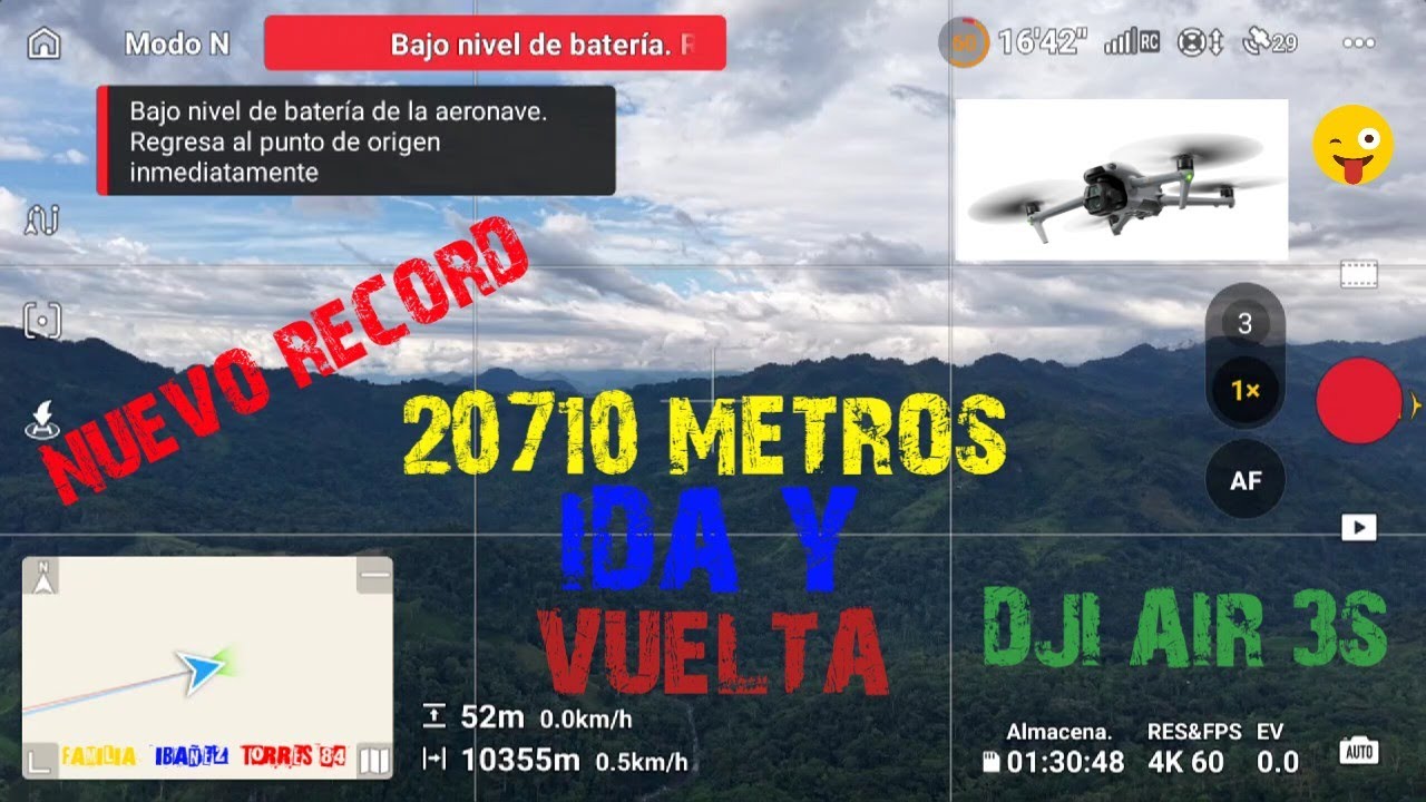 DISTANCIA MAXIMA DJI AIR 3S, NUEVO RECORD