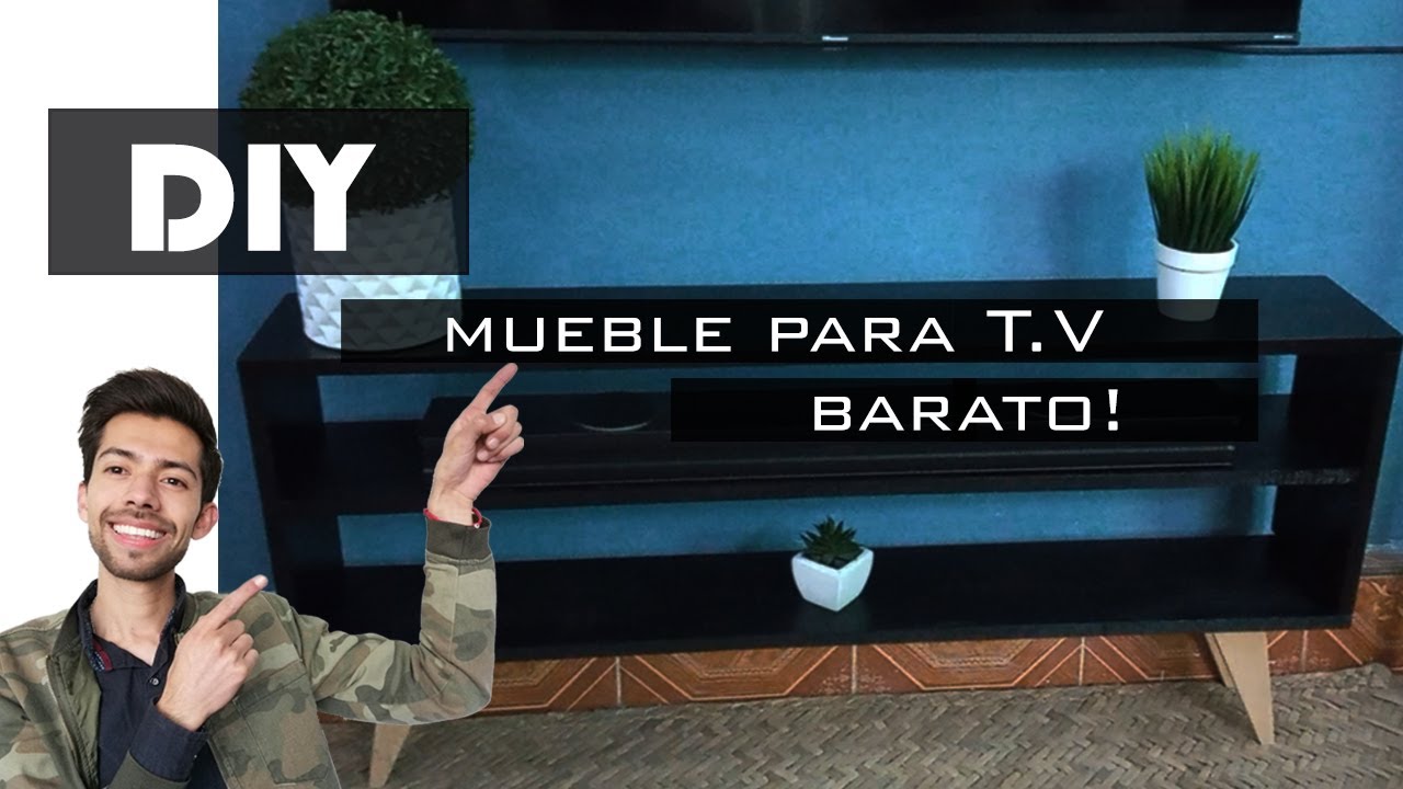 😍 Como HACER un MUEBLE para TV BARATO 💰😱 | PASO A PASO | DIY