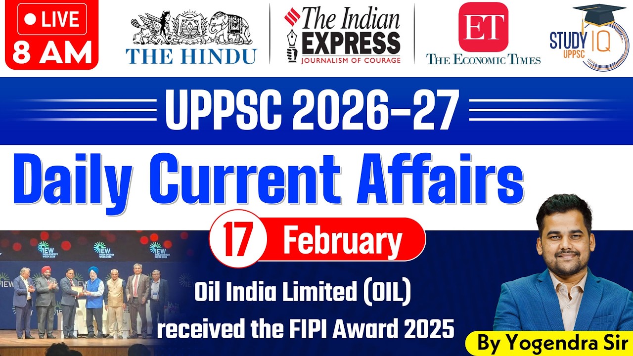 Daily Current Affairs 2026 | Current Affairs Today 17 February Current Affairs for UPPCS & RO/ARO