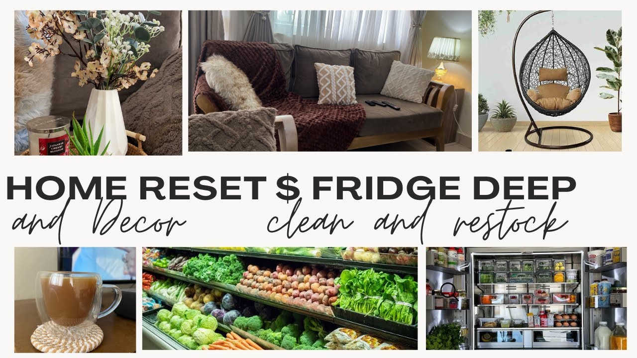 HOME RESET LIVING ROOM, BATHROOM AND LAUDRY AREA MAKE OVER PLUS A FRIDGE DEEP CLEAN AND RESTOCK,