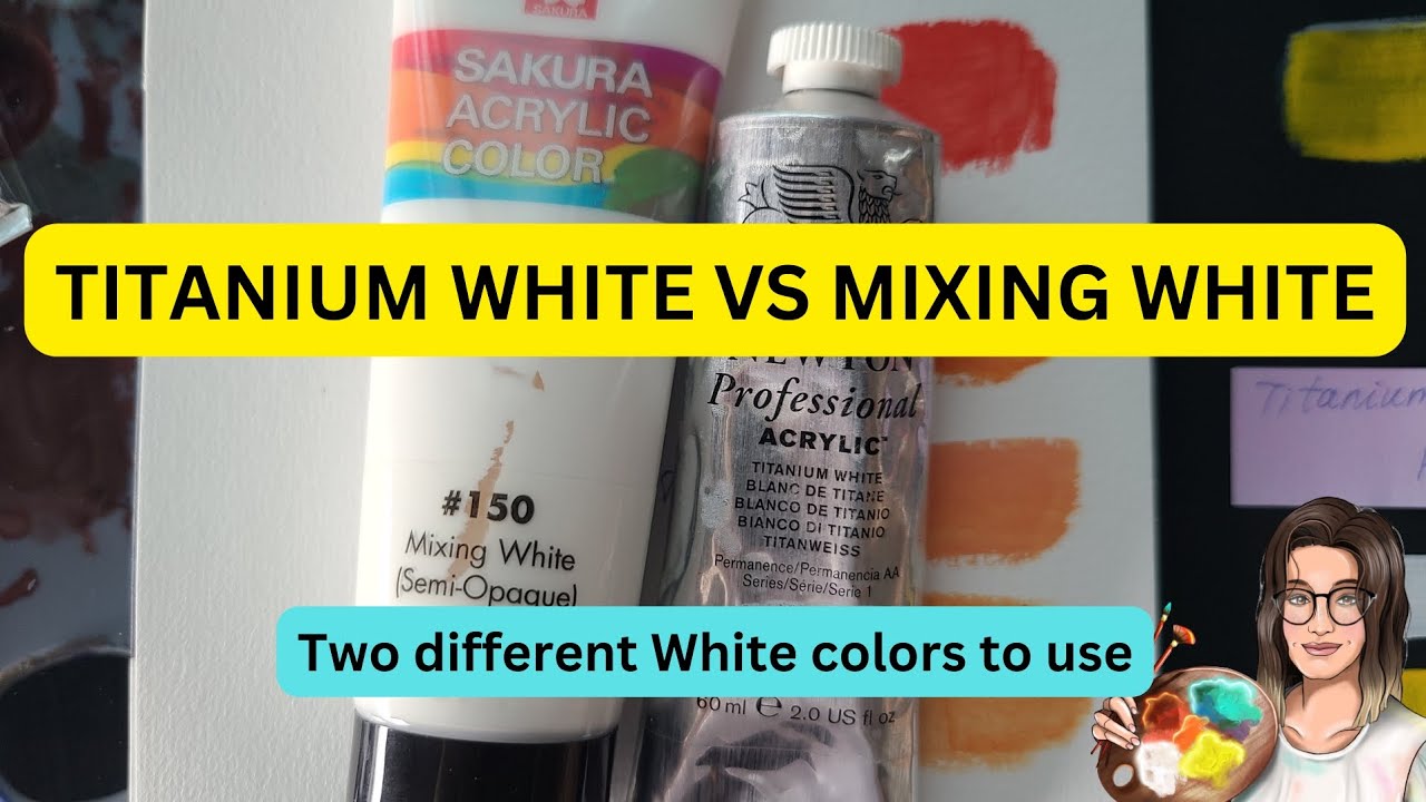 🎨 Titanium White VS Mixing White: Differences, Opacity, Mixing. (When To Use Which White Color)