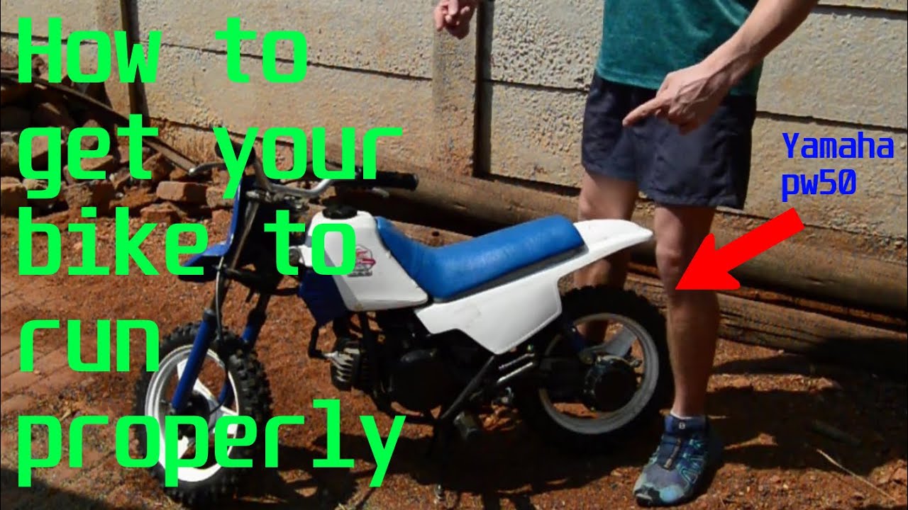 How to get your bike Running properly!  -PW50-