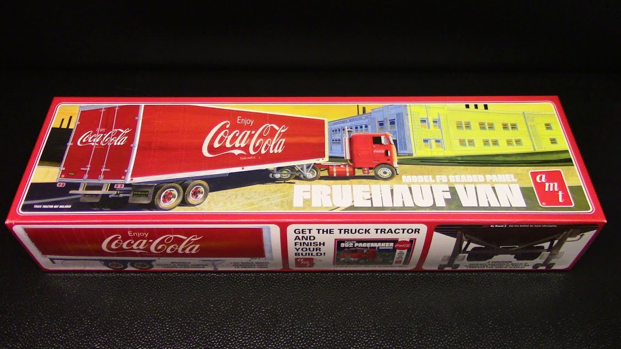 Обзор полуприцепа AMT Coca Cola Fruehauf в коробке