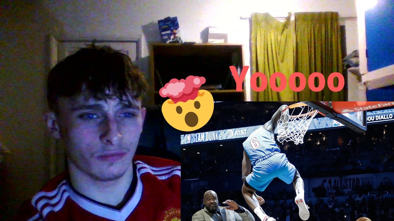 British Soccer fans first time reacting to Basketball  - All 50 Point Dunks In NBA Slam Dunk Contest