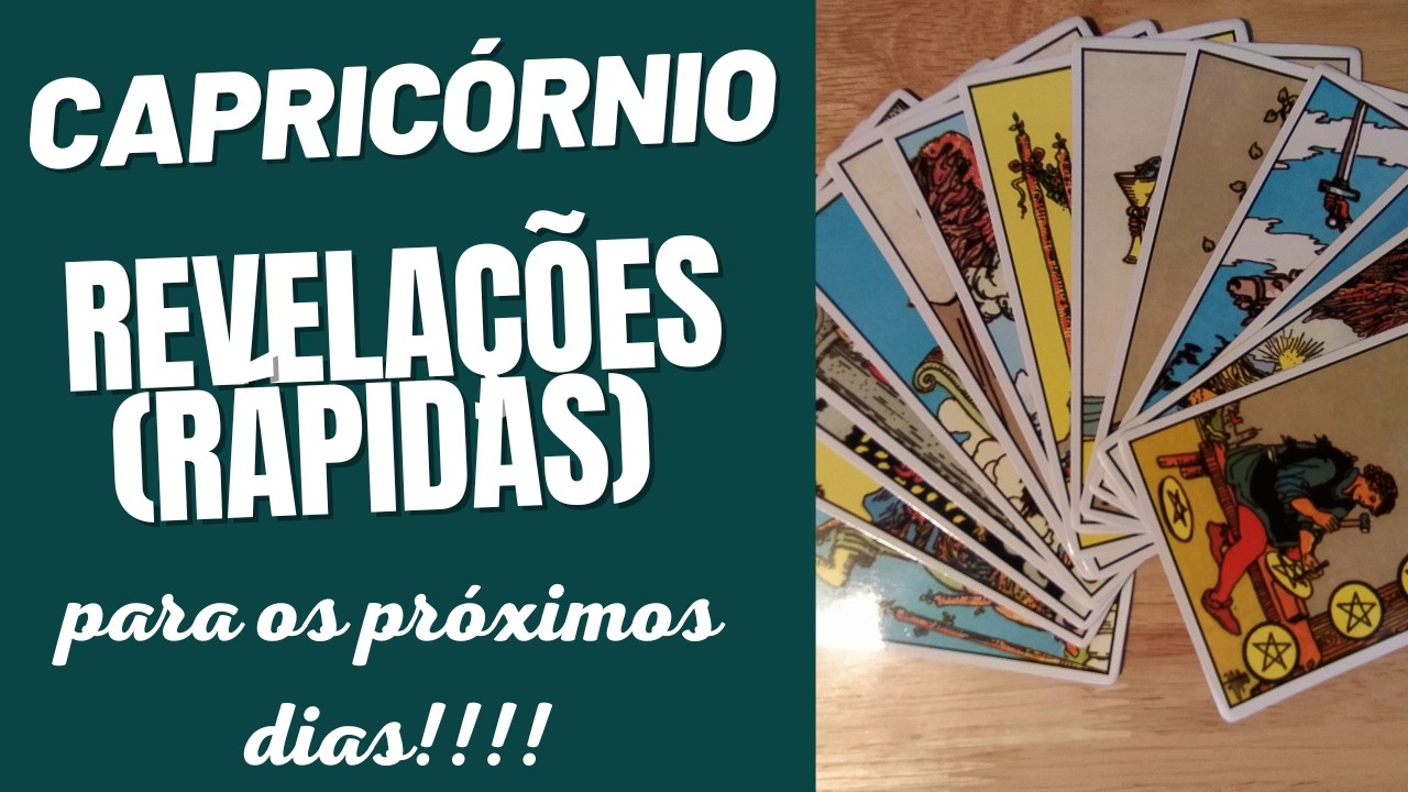 CAPRICÓRNIO| 3 REVELAÇÕES PARA OS PRÓXIMOS DIAS! 🍀❤️💵😍(PREVISÕES/TARIOT/SIGNOS/HORÓSCOPO).