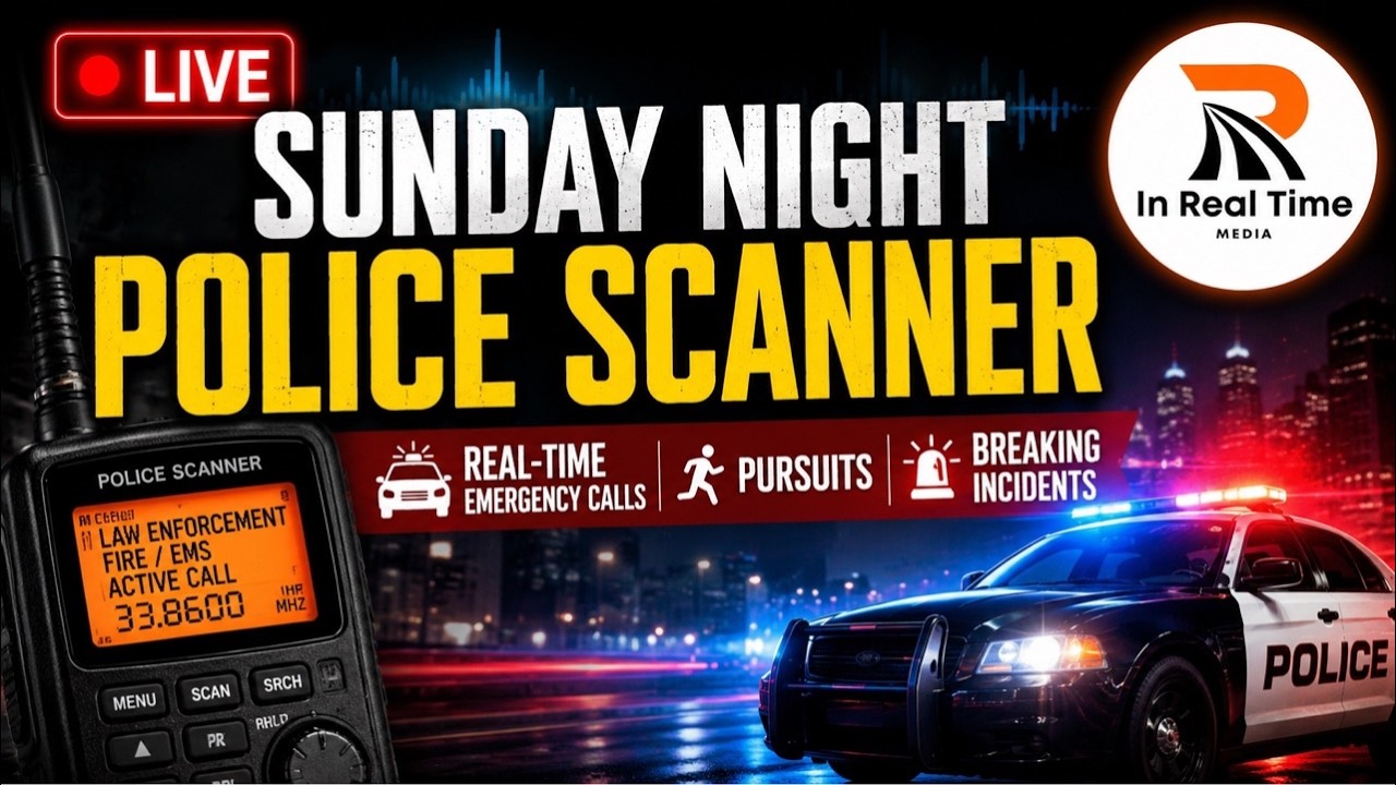 🔴 LIVE Sunday Night Police Scanner 🚓 Real-Time Emergency Calls, Pursuits & Breaking Incidents