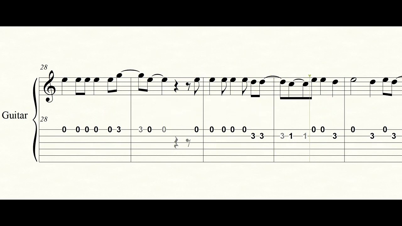 A la sombra de mi madre - TAB Guitarra