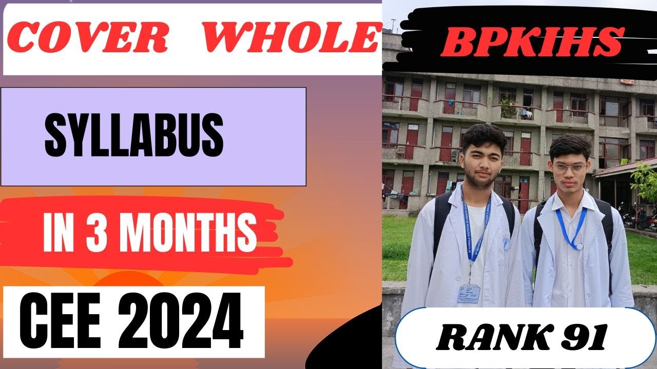 Complete Whole CEE 2024 Syllabus in 3 Months Only || The 90 Days Challenge || REAL STRATEGY