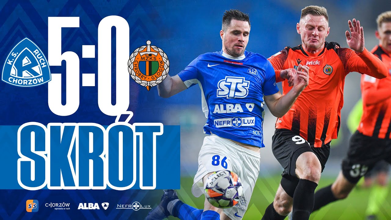 Skrót: Ruch Chorzów 5-0 Chrobry Głogów (07.11.2024)