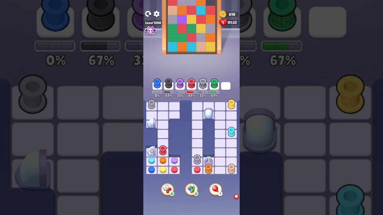 Color Knitzy Level 1308 #colorknitzy #games #hard #extreme #level1308 #1308