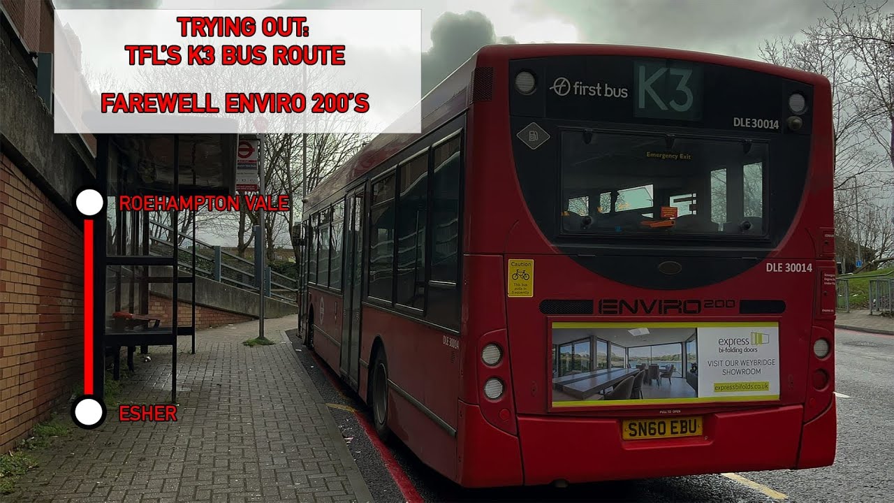 Trying out TFL’s K3 bus route, with their final Enviro 200’s