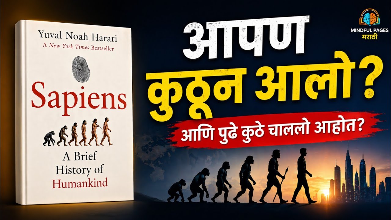 Sapiens Marathi Book Summary | मानवजातीचा इतिहास आणि भविष्य.