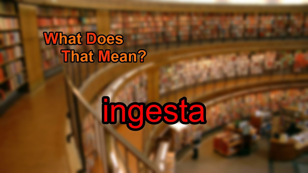 What does ingesta mean?