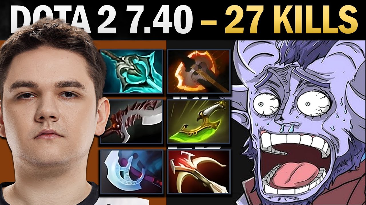 Riki Pro Carry with Battlefury and 27 Kills - Dota Gameplay