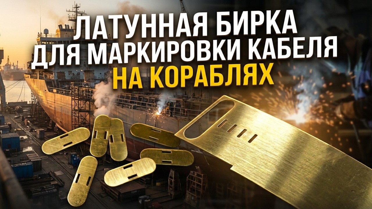 Беззазорный штамп. Латунная бирка для маркировки кабеля на кораблях