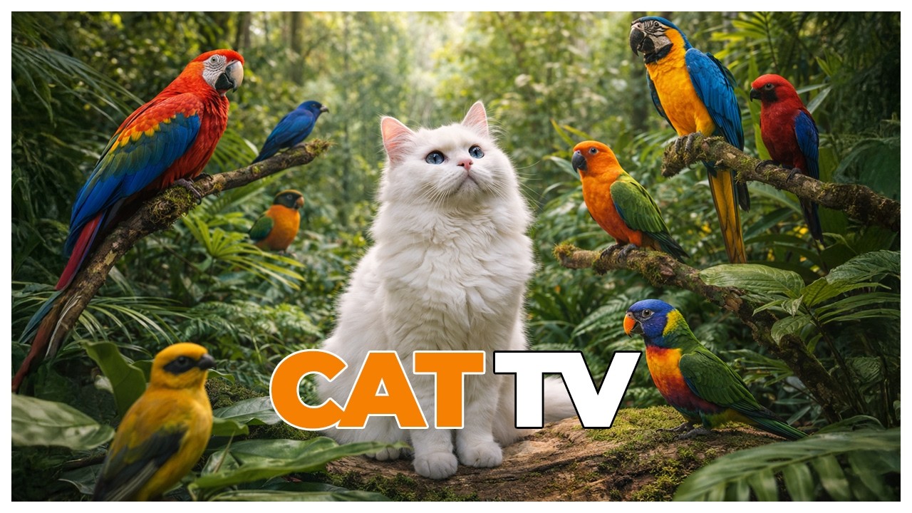 6 Hours of Cat TV | Bird Watching Footage & Calming Music for Indoor Cats